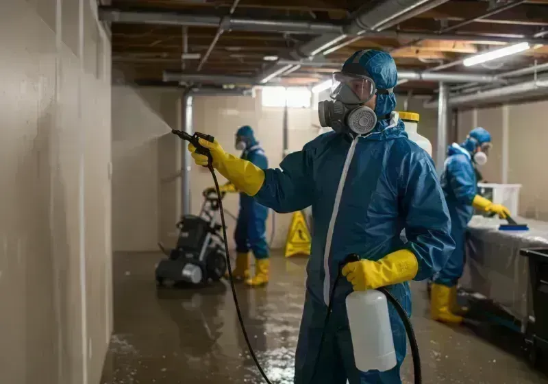 Basement Sanitization and Antimicrobial Treatment process in Columbus, GA